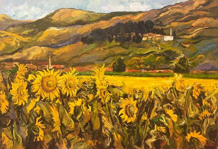 Art work by Stefano Puleo Campo di grano  - oil canvas 